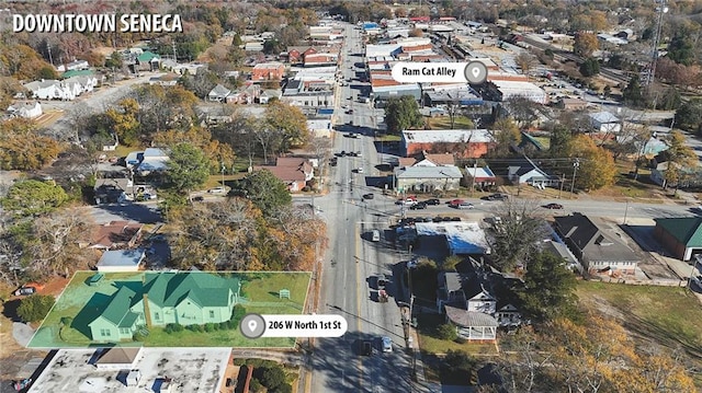 206 W N 1st St, Seneca, SC 29678 - aerial view of property and surrounding area