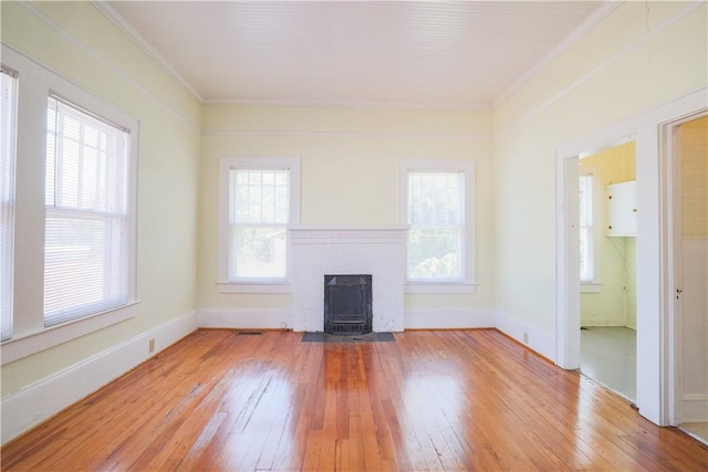 206 W N 1st St, Seneca, SC 29678 - unfurnished living room with light wood finished floors and ornamental molding