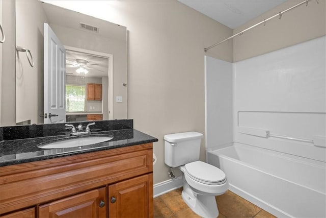 1814 Muscovy Way, Seneca, SC 29678 - full bath with toilet, vanity, shower / washtub combination, baseboards, and tile patterned flooring