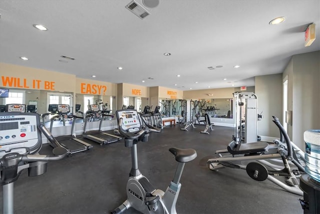 1814 Muscovy Way, Seneca, SC 29678 - exercise room featuring recessed lighting