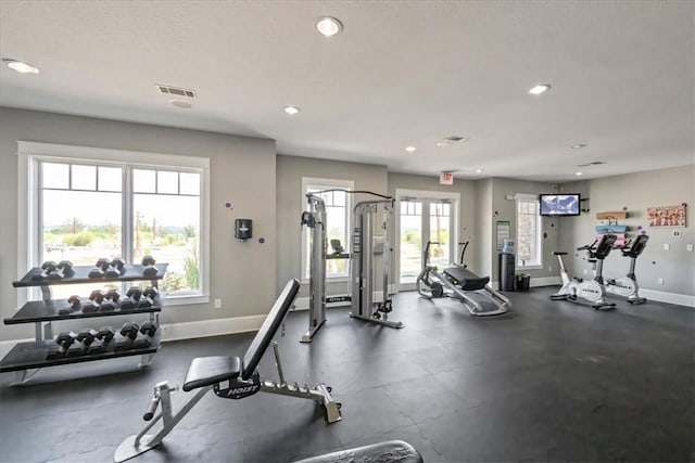 1814 Muscovy Way, Seneca, SC 29678 - workout area with baseboards and recessed lighting