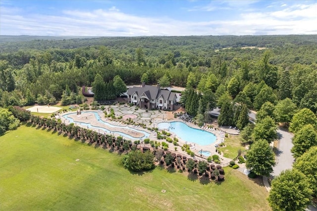 1814 Muscovy Way, Seneca, SC 29678 - drone / aerial view of a forest and a pool area