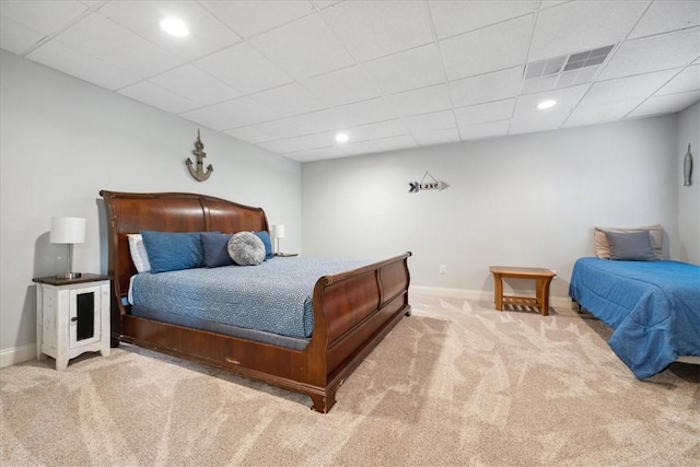 149 Summers Way, Seneca, SC 29672 - bedroom with carpet, a paneled ceiling, baseboards, and recessed lighting