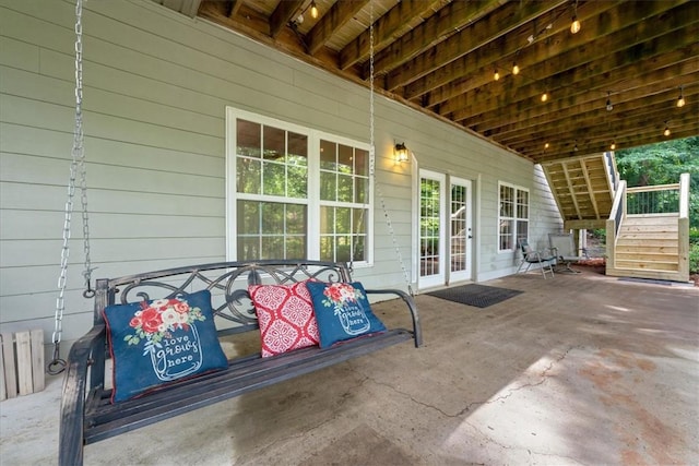 149 Summers Way, Seneca, SC 29672 - view of patio / terrace with stairway and radiator