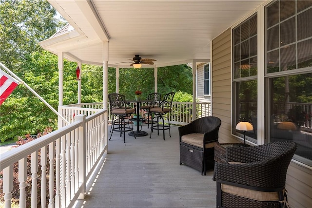 606 Lighthouse Ct, Seneca, SC 29672 - wooden deck with ceiling fan