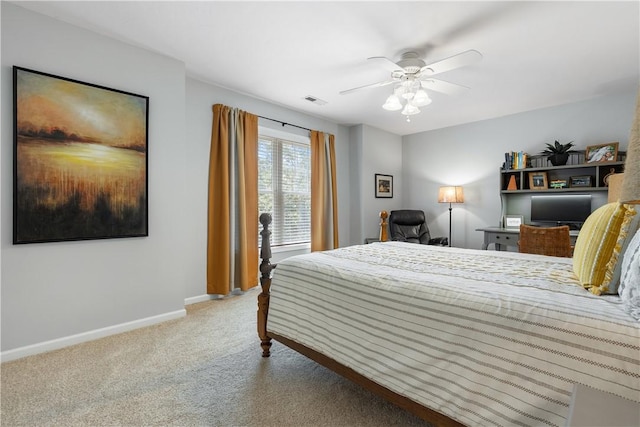 606 Lighthouse Ct, Seneca, SC 29672 - carpeted bedroom featuring baseboards and ceiling fan