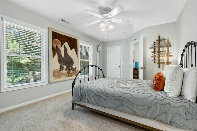 606 Lighthouse Ct, Seneca, SC 29672 - bedroom with baseboards, carpet flooring, and a ceiling fan