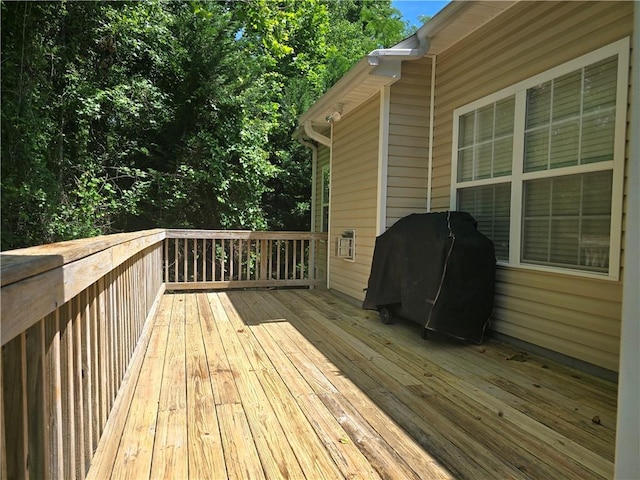 605 Spirit Mountain Ln, Easley, SC 29640 - wooden terrace with grilling area