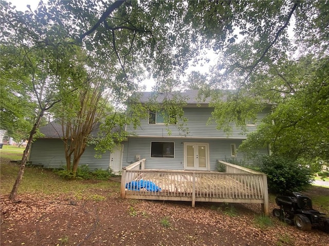 120 Coachman Dr, Anderson, SC 29625 - rear view of property featuring french doors and a wooden deck