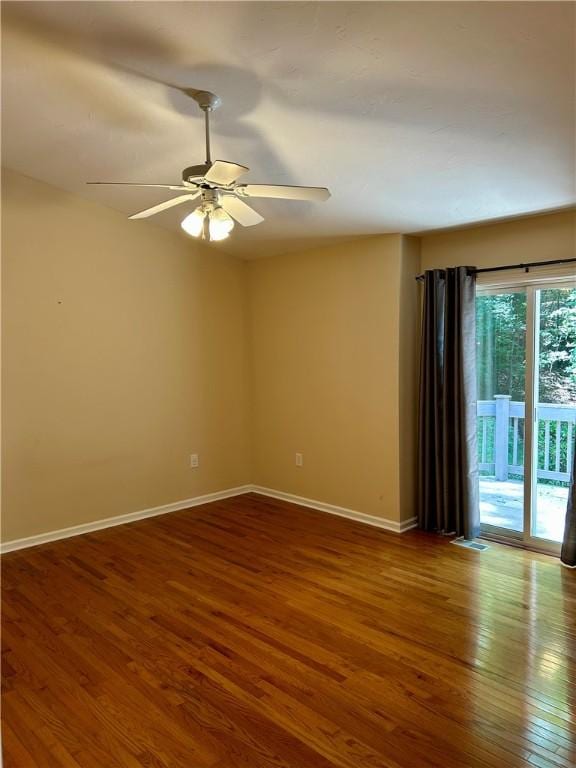 105 Eagle Ct, Westminster, SC 29693 - unfurnished room featuring baseboards, wood finished floors, and a ceiling fan