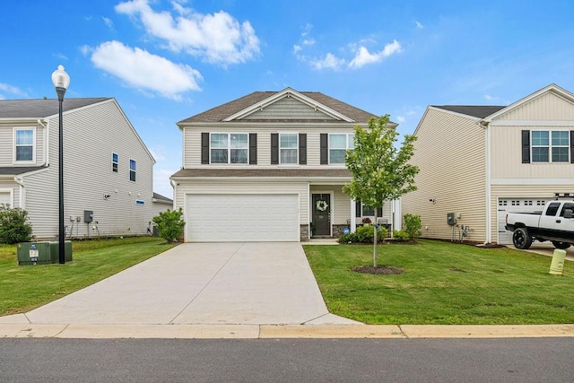 524 Anna Gray Cir, Easley, SC 29640 - craftsman inspired home featuring a garage, a front yard, and driveway