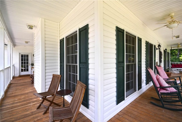 203 Tulip Tree Ct, Easley, SC 29642 - wooden porch featuring ceiling fan