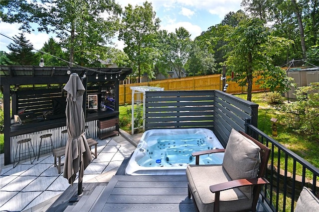 203 Tulip Tree Ct, Easley, SC 29642 - wooden terrace with view of scattered trees