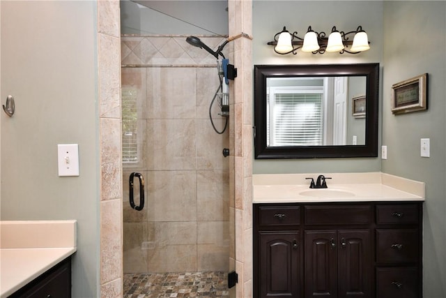 203 Tulip Tree Ct, Easley, SC 29642 - bathroom with vanity and a shower stall