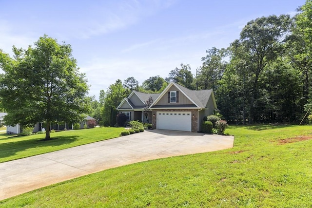 6352 Valley Farm Rd, Seneca, SC 29678 - craftsman-style home with concrete driveway, a front lawn, and brick siding