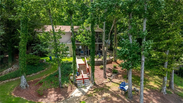 79 Blue Heron Cv, Abbeville, SC 29620 - view of yard with stairway