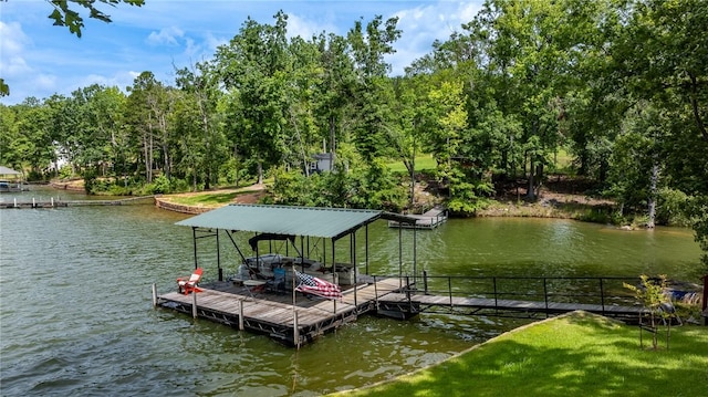 79 Blue Heron Cv, Abbeville, SC 29620 - dock area featuring a water view