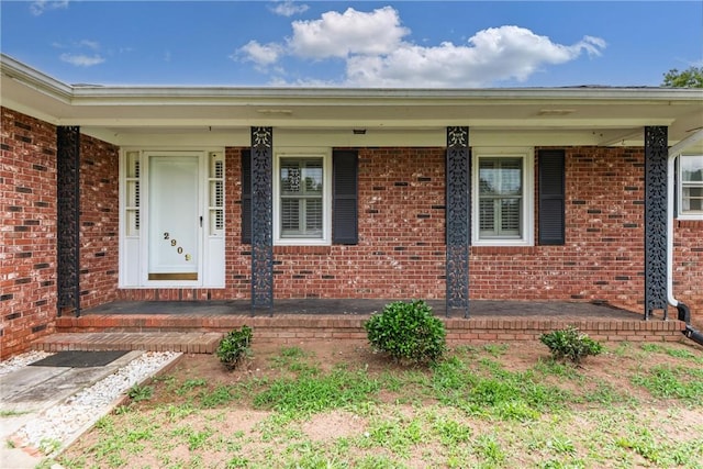 2909 Olive St, Anderson, SC 29625 - entrance to property with covered porch and brick siding