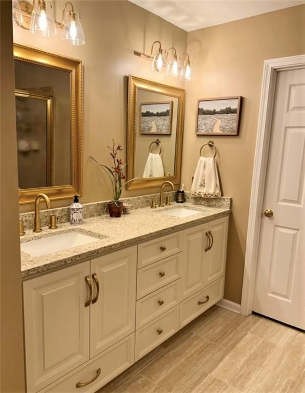 307 Holly Ridge Dr, Anderson, SC 29621 - full bath with double vanity and a shower stall