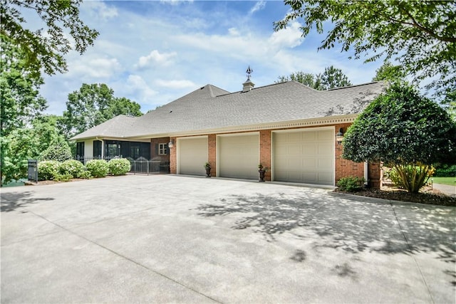405 Windcrest Ct, Salem, SC 29676 - view of front facade with a garage, concrete driveway, brick siding, and a shingled roof