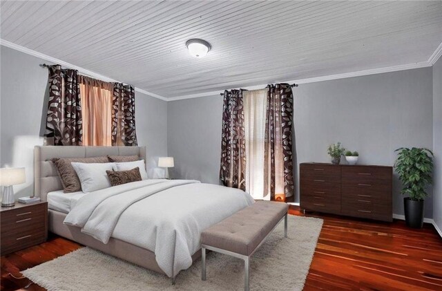 200 Bulwinkle Dr, Walhalla, SC 29691 - bedroom with crown molding and dark wood-type flooring