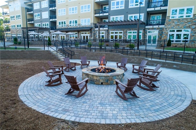 13500 Clemson Blvd Unit 2410, Seneca, SC 29678 - view of patio / terrace featuring an outdoor fire pit