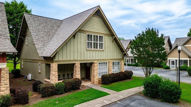 101 W Ln Unit 1118, Clemson, SC 29631 - view of front of property with a shingled roof, board and batten siding, and stone siding