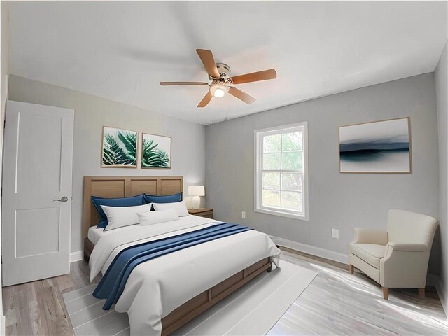 325 Code Cir, Seneca, SC 29678 - bedroom featuring light wood-style flooring and a ceiling fan