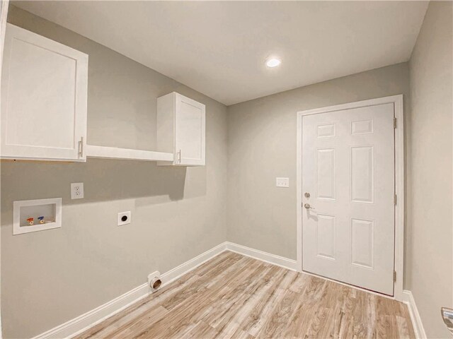 325 Code Cir, Seneca, SC 29678 - washroom with cabinet space, electric dryer hookup, hookup for a washing machine, light wood-style floors, and recessed lighting
