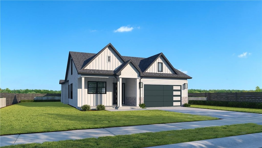 102 Wickers Ln, Clemson, SC 29631 - modern inspired farmhouse with board and batten siding, driveway, stone siding, and roof with shingles