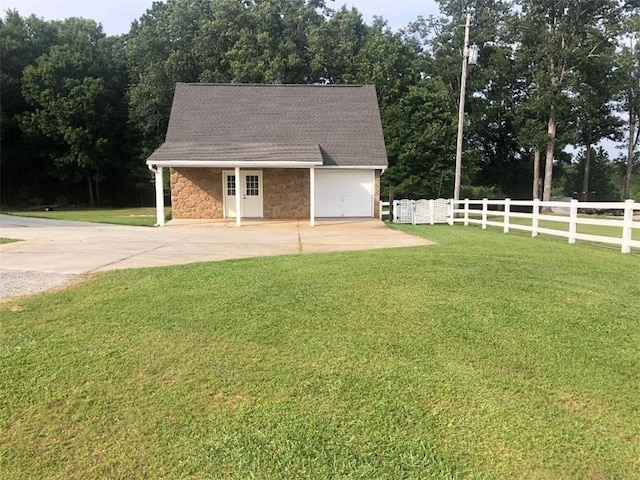 431 Seigler Rd, Iva, SC 29655 - view of side of home featuring stone siding, driveway, and an outdoor structure