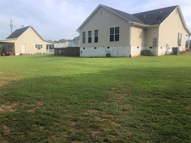 431 Seigler Rd, Iva, SC 29655 - rear view of house with crawl space and a lawn