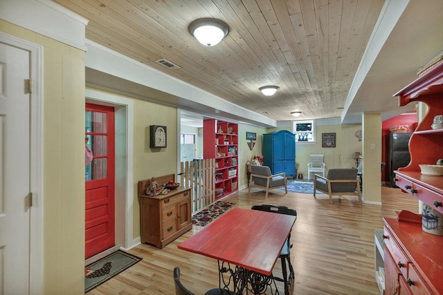 197 Jubie Ln, Seneca, SC 29672 - living area with light wood-type flooring and wooden ceiling