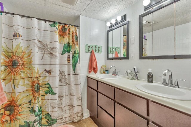 197 Jubie Ln, Seneca, SC 29672 - full bathroom featuring double vanity and a shower with shower curtain