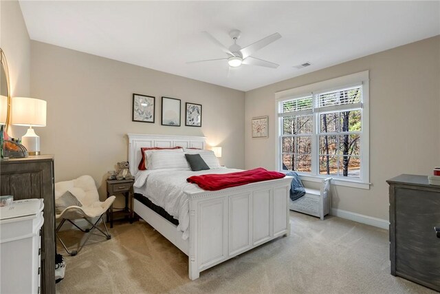 703 Timberbrook Trl, Salem, SC 29676 - bedroom featuring light carpet and a ceiling fan