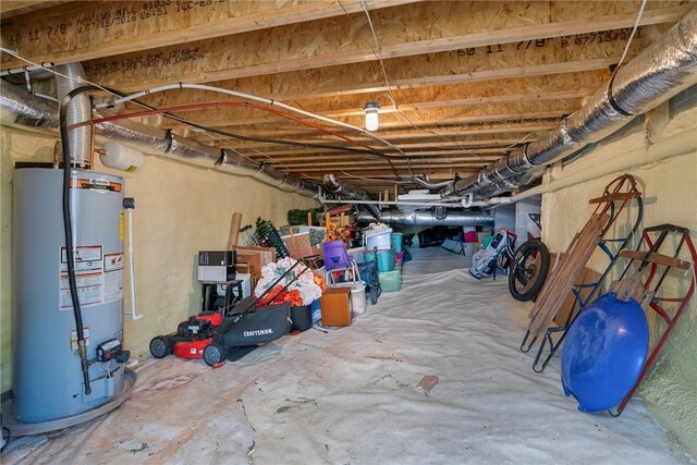 703 Timberbrook Trl, Salem, SC 29676 - unfinished below grade area with gas water heater