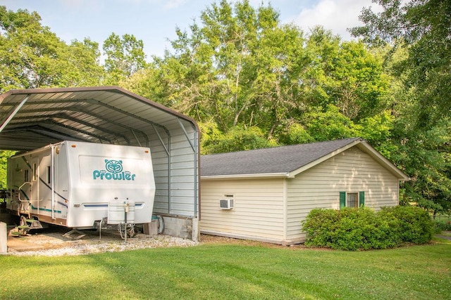 316 Brewer Rd, Walhalla, SC 29691 - view of parking / parking lot with a detached carport and a wall mounted AC