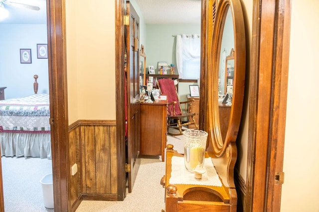 316 Brewer Rd, Walhalla, SC 29691 - corridor featuring carpet floors and wainscoting