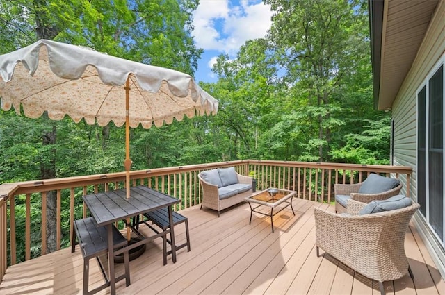 213 Redbud St, Seneca, SC 29672 - wooden deck featuring outdoor dining space