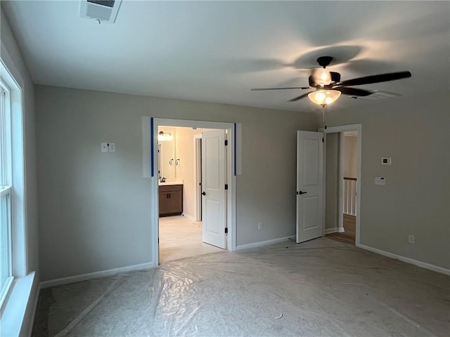 109 Sunrise Ct Unit Sun0005, Anderson, SC 29625 - unfurnished bedroom featuring light carpet, connected bathroom, and ceiling fan