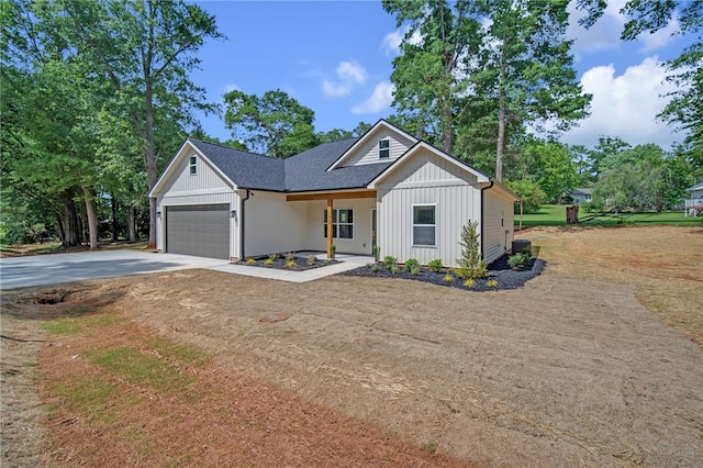 110 Dalton Rd, Seneca, SC 29678 - modern farmhouse style home featuring concrete driveway, an attached garage, and board and batten siding