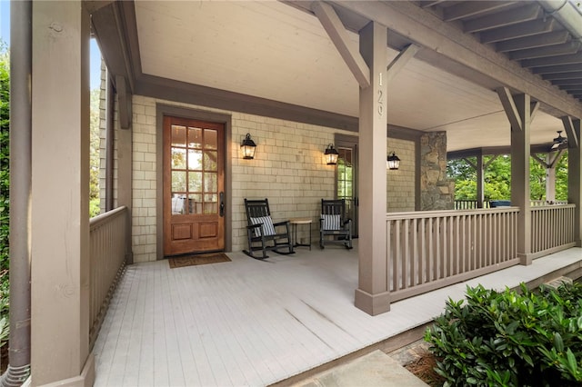 129 N Lawn Dr, Sunset, SC 29685 - view of exterior entry with covered porch