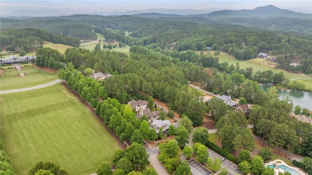 129 N Lawn Dr, Sunset, SC 29685 - aerial view of a water and mountain view