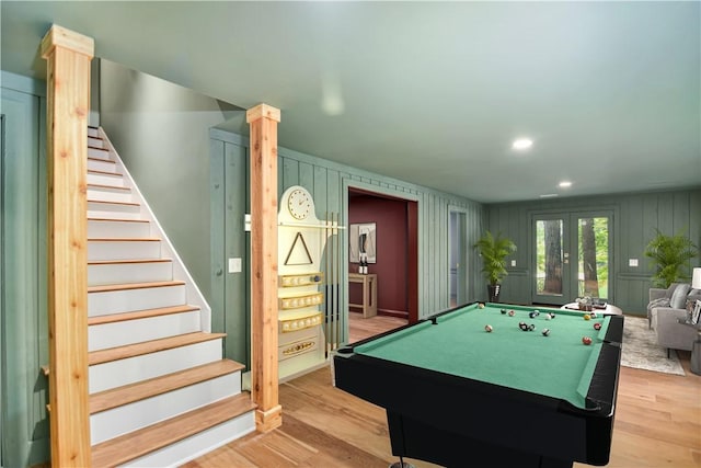6 Skipper Ln, Salem, SC 29676 - playroom with billiards, wood finished floors, and recessed lighting