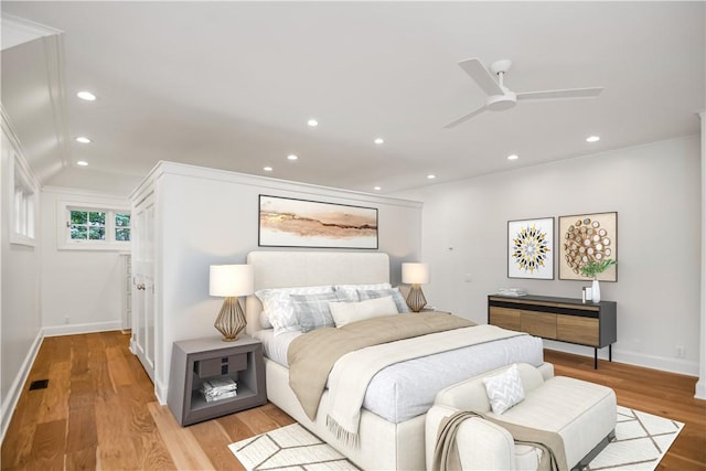6 Skipper Ln, Salem, SC 29676 - bedroom with recessed lighting, light wood-style flooring, and ceiling fan