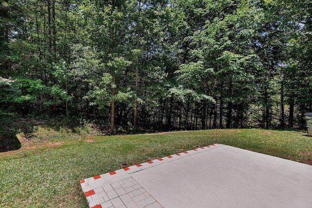 433 Den Ridge Dr, Walhalla, SC 29691 - view of grassy yard with a patio and a wooded view