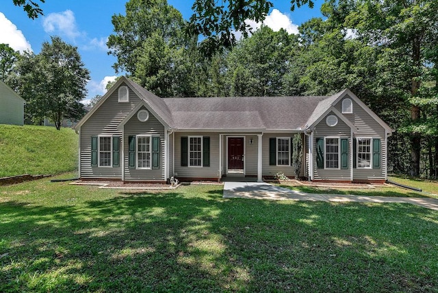 433 Den Ridge Dr, Walhalla, SC 29691 - ranch-style home with a front yard, a porch, and roof with shingles