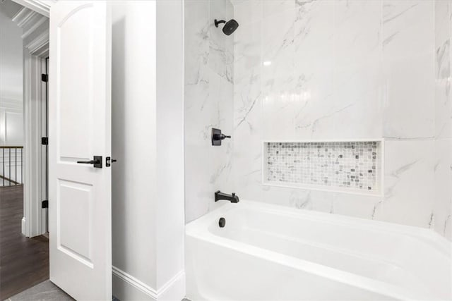123 Moore Dr, Easley, SC 29642 - full bathroom featuring bathtub / shower combination and baseboards