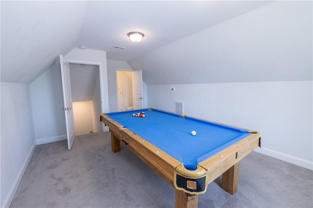 618 Motor Boat Way, Seneca, SC 29672 - rec room with light colored carpet, vaulted ceiling, and pool table
