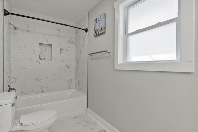562 Lowndes Hill Rd, Greenville, SC 29607 - full bathroom with marble finish floors and bathtub / shower combination